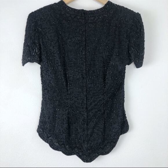 Stenay Vintage Silk Beaded Top Size Small - Picture 3 of 6